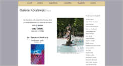 Desktop Screenshot of galeriekoralewski.com
